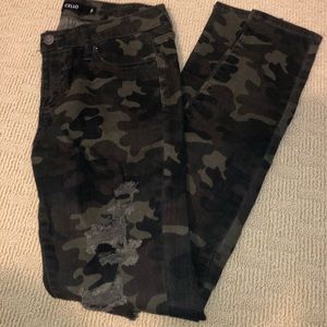 Cello Camo Skinny Jeans